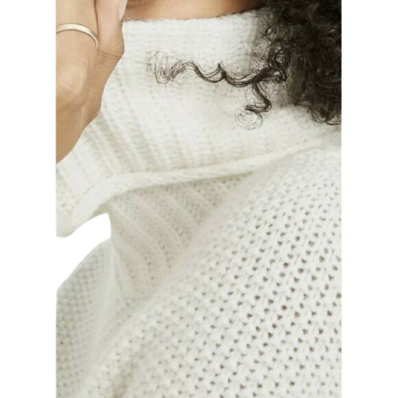 Madewell Mercer Turtleneck Sweater Ivory Knit Wool Blend NWOT Size XS - Picture 2 of 9